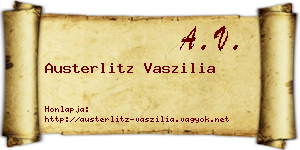 Austerlitz Vaszilia névjegykártya